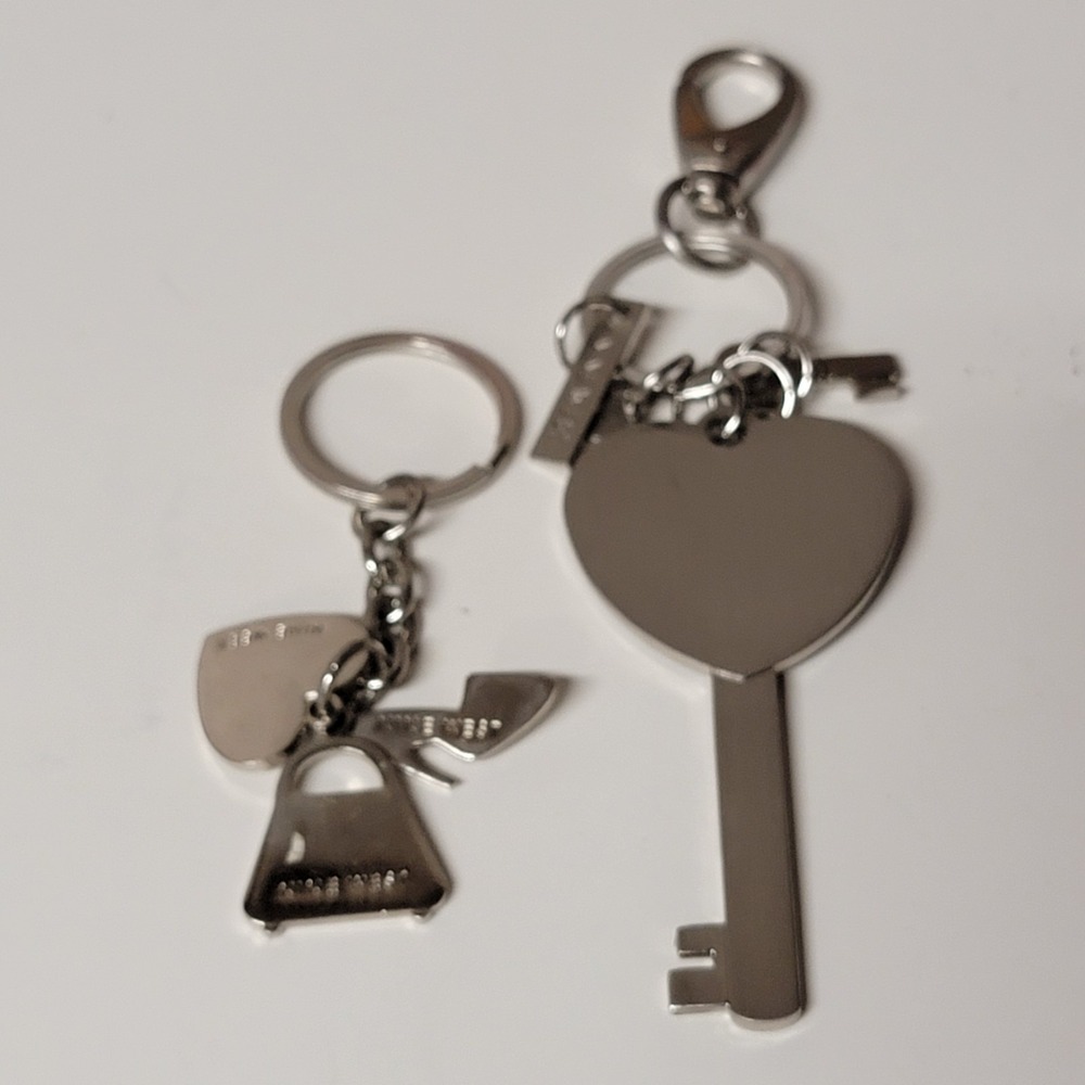 Nine West Key Chain Charms Chrome Purse High Heel and Handbag